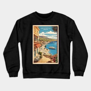 Argostoli Greece Vintage Tourism Travel Crewneck Sweatshirt